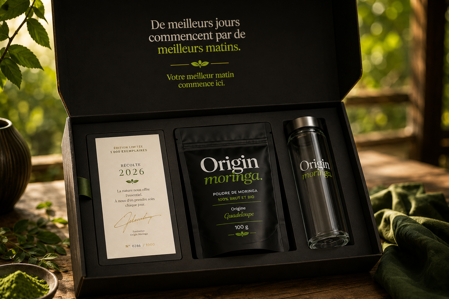 Édition Signature Récolte 2025 — coffret Origin Moringa